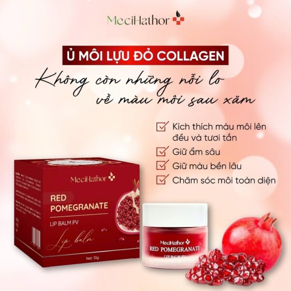 Ủ MÔI LỰU ĐỎ PED POMEGRANATE LIP BALM PREMIUM VERSION