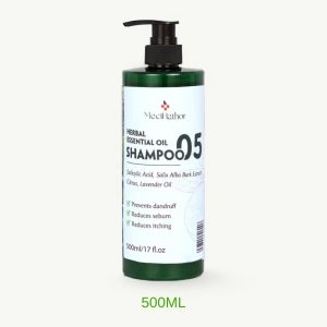 Dầu Gội Giảm Gàu Giảm Ngứa Da Đầu Hỗ Trợ Mọc Tóc Herbal Essential Oil Shampoo 05 MECIHATHOR 500ML
