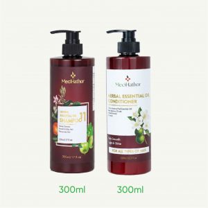 Combo Dầu Gội Dầu Xả Thảo Dược Suôn Mượt Tóc Giảm Gãy Rụng Phục Hồi Tóc Hư Tổn Herbal Essential Oil Shampoo 11 MeciHathor 300ML-300ML